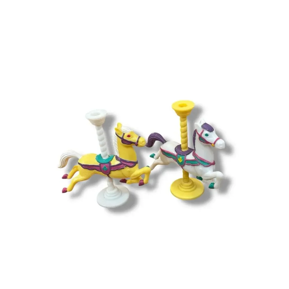 Wilton Carousel Horse Cake Separator Set of 2 Vintage 1996 Cake Toppers Toys